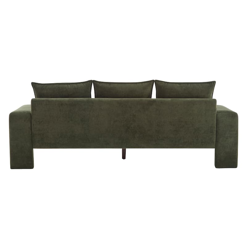 lgora Modern Upholstered 3-Seater Sofa with Wooden Frame Support
