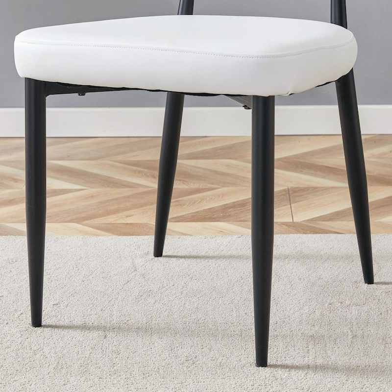 White Minimalist Ergonomic Dining Chair, With A Curved Backrest For Comfortable Design,Unlocking A Comfortable And Minim