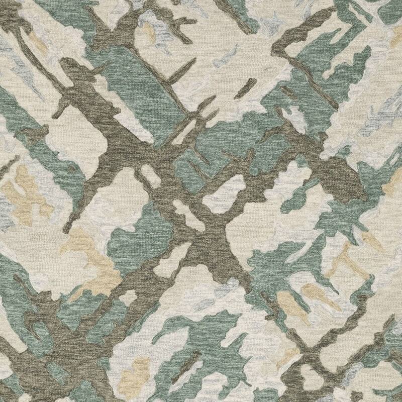 HomeRoots Abstract Modern Rectangle Area Rug