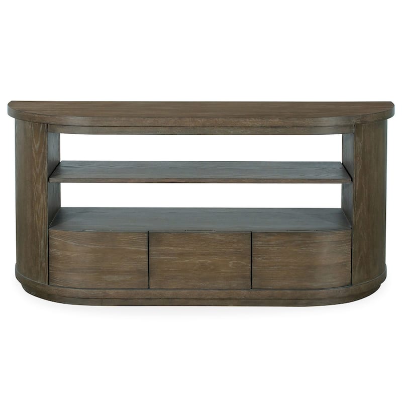 Magnussen Home Bosley Lt. Brown Porpoise Demilune Console - 60''W x 17''D x 29''H