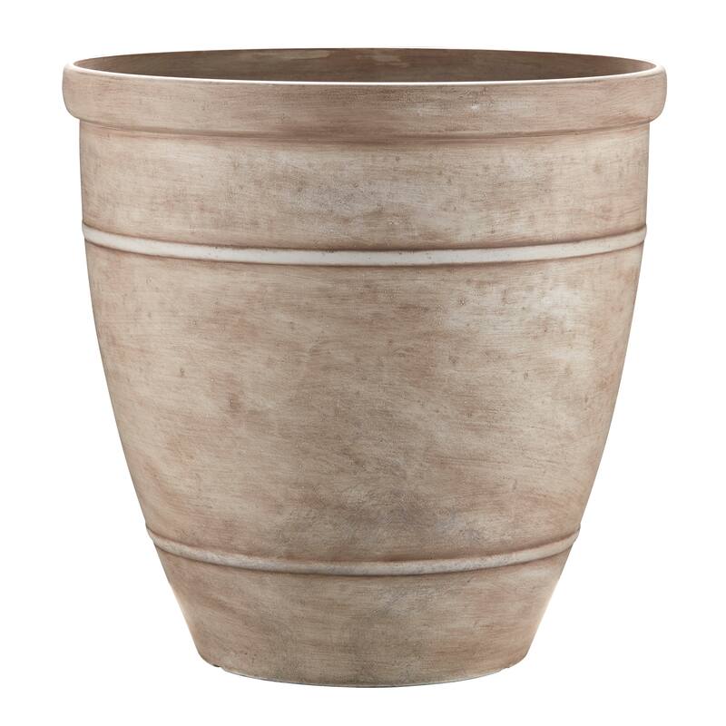 Southern Patio Wright Rubber 18-inch Planter - Whitestone