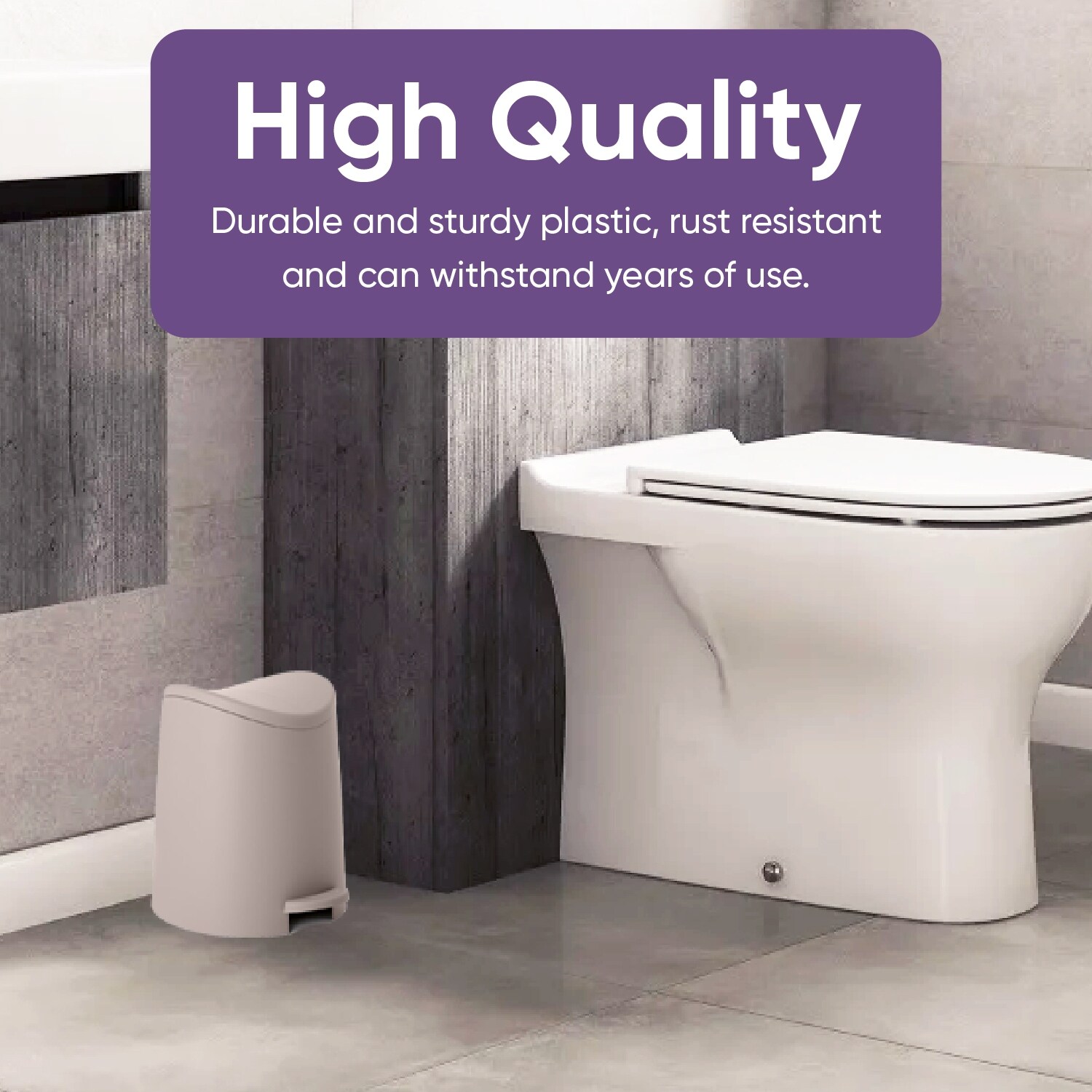 Superio Mini 3 L Step-on Trash Can with Lid - N/A-image