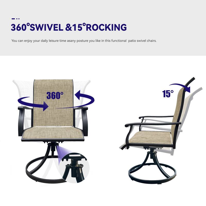Swivel Dining Chairs Set Of 2 (Excluding the table)