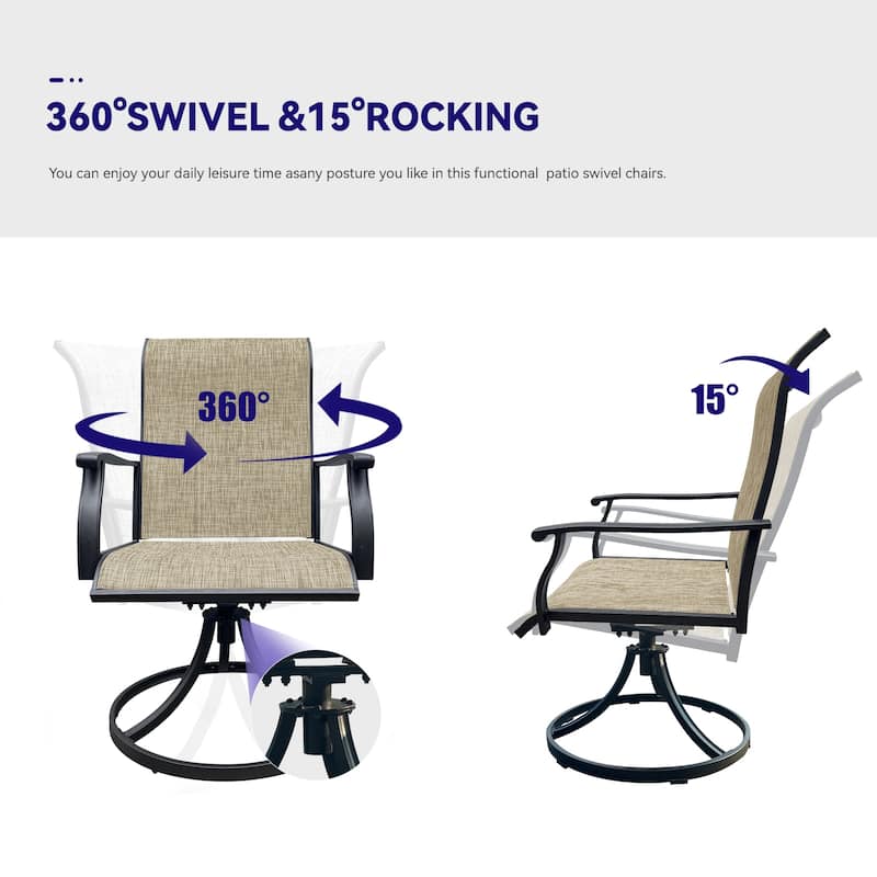 Swivel Dining Chairs Set of 2