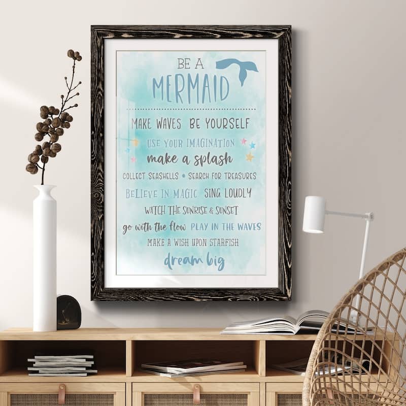 Be a Mermaid-Premium Framed Print - Ready to Hang