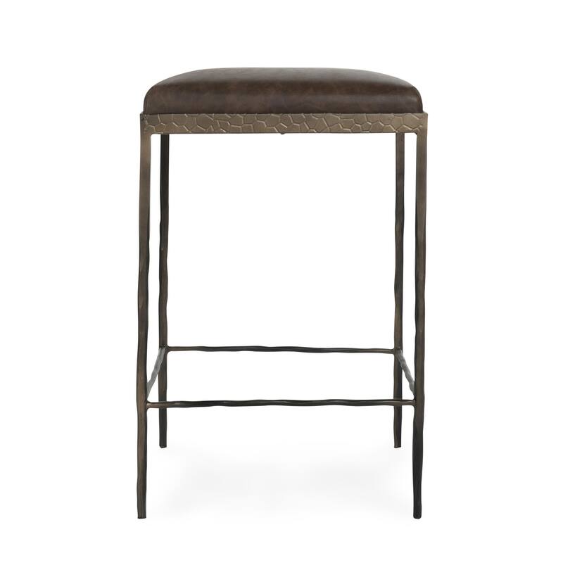 Classic Home Bose Leather Counter Stool