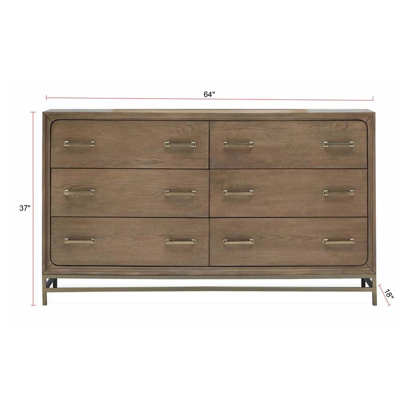Magnussen Home Lindon Belgian Wheat And Coffee Bean Double Drawer Dresser