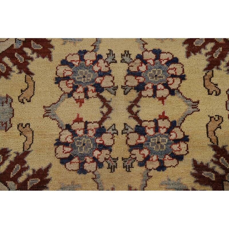 Vegetable Dye Ziegler Oriental Area Rug Hand-knotted Wool Carpet - 9'1"x 11'7"