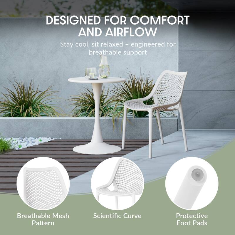 Frond and Form 2-Person Outdoor Round Dining Set