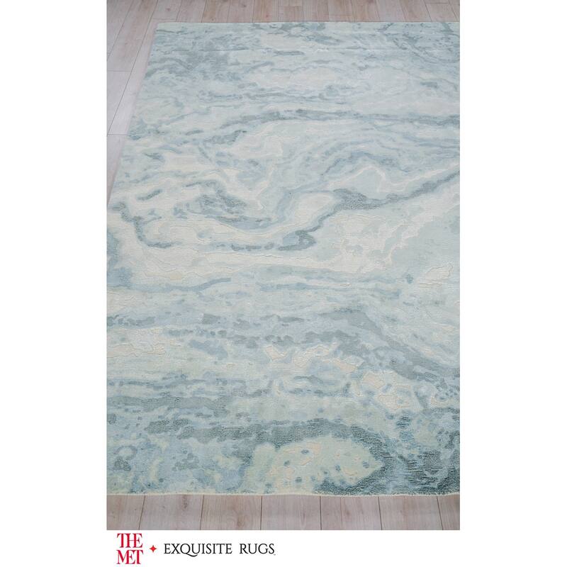 The Met X Exquisite Rugs Saccara Blue Area Rug