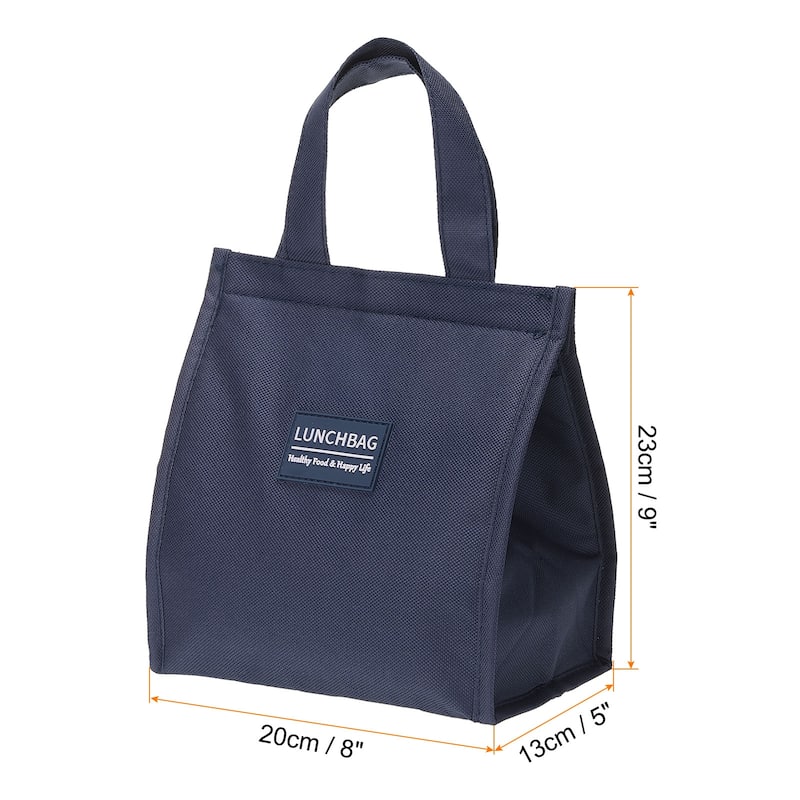 Insulated Lunch Bags, 8"x5"x9" Thermal Lunch Portable Containers Bag - Dark Blue
