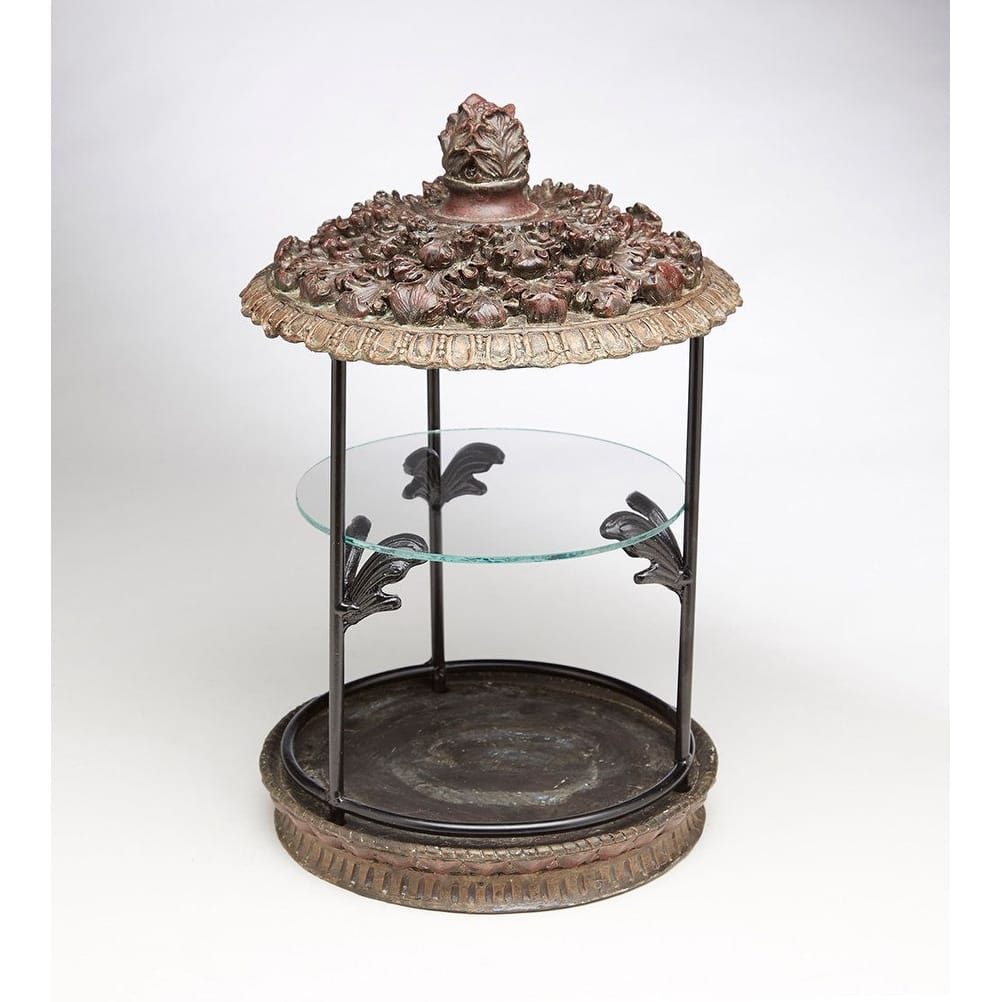 Resins Tabletop Round Display Case, Brown
