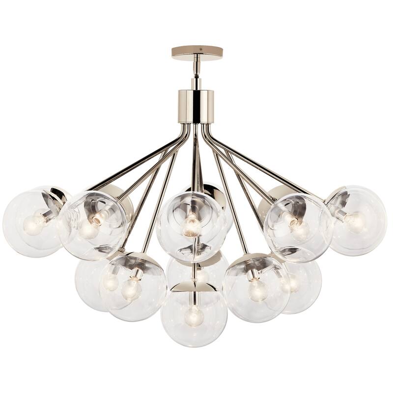 Kichler Lighting Silvarious Clear Glass Convertible Chandelier