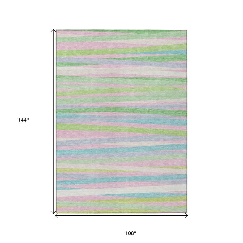 HomeRoots Striped Transitional Rectangle Outdoor Rug
