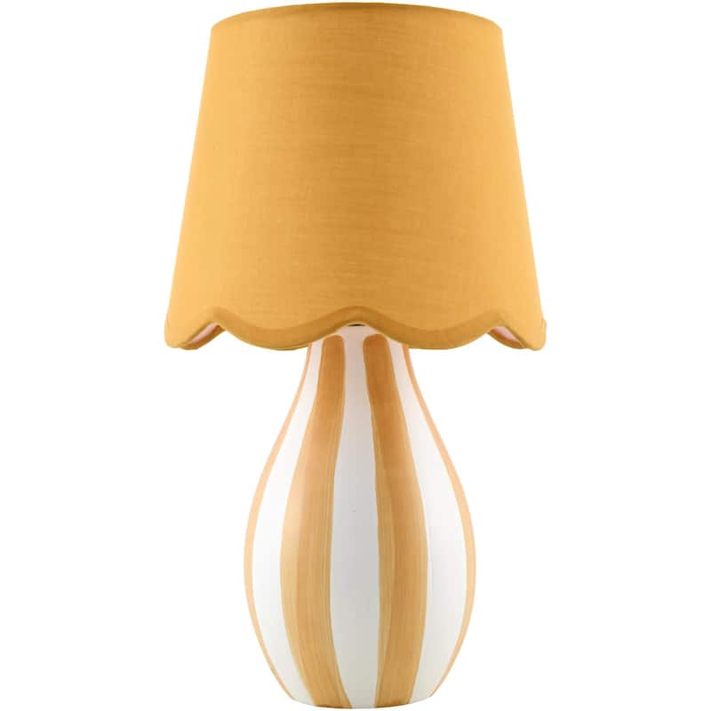 Livabliss Melbu Traditional Accent Table Lamp - 14"H x 8"W x 8"D - Orange