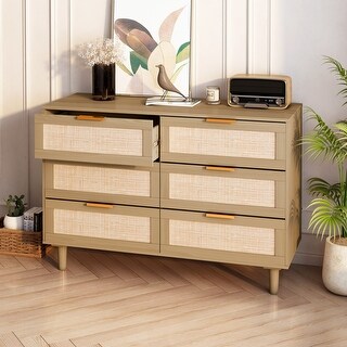 6 drawers Rattan dresser Rattan Drawer - Bed Bath & Beyond - 37284849