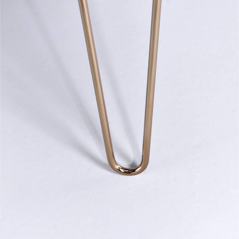 22" Modern Round End Table with Storage Drawer and Metal Hairpin Legs for Living Room or Bedroom