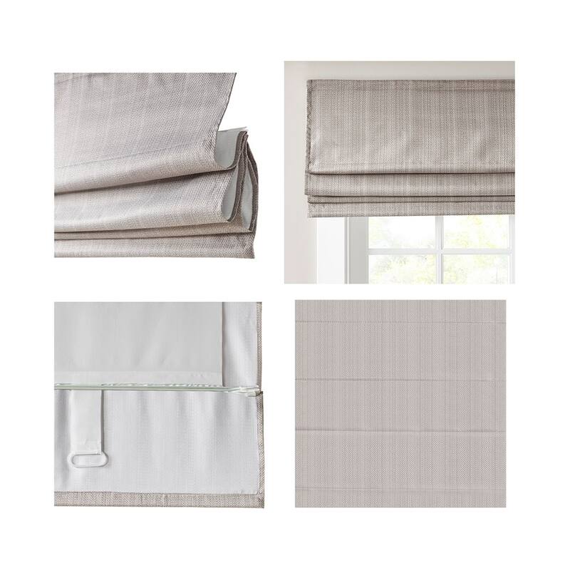 Basketweave Room Darkening Cordless Roman Shade