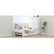 preview thumbnail 19 of 32, Twin Size Platform Bed with Storage Headboard and Footboard, Pull Out Shelves and Twin Size Trundle, Gray