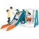 preview thumbnail 3 of 6, 5-in-1 Kids Slide and Swing Set with Mini Bus and Basketball Hoop - 81 x 59 x 37 inch (L x W x H)