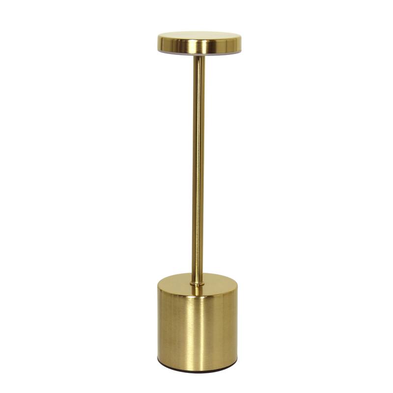LED Lighted Mushroom Disc Touch Sensor Desk Lamp - 12.75" - Gold