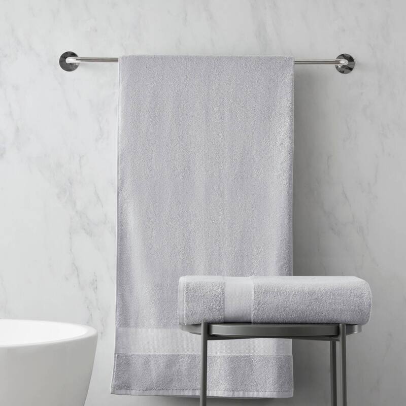 Chelsea Square Premium Turkish Cotton 500GSM Plush 6pc Towel Set - 2-Piece - Light Grey