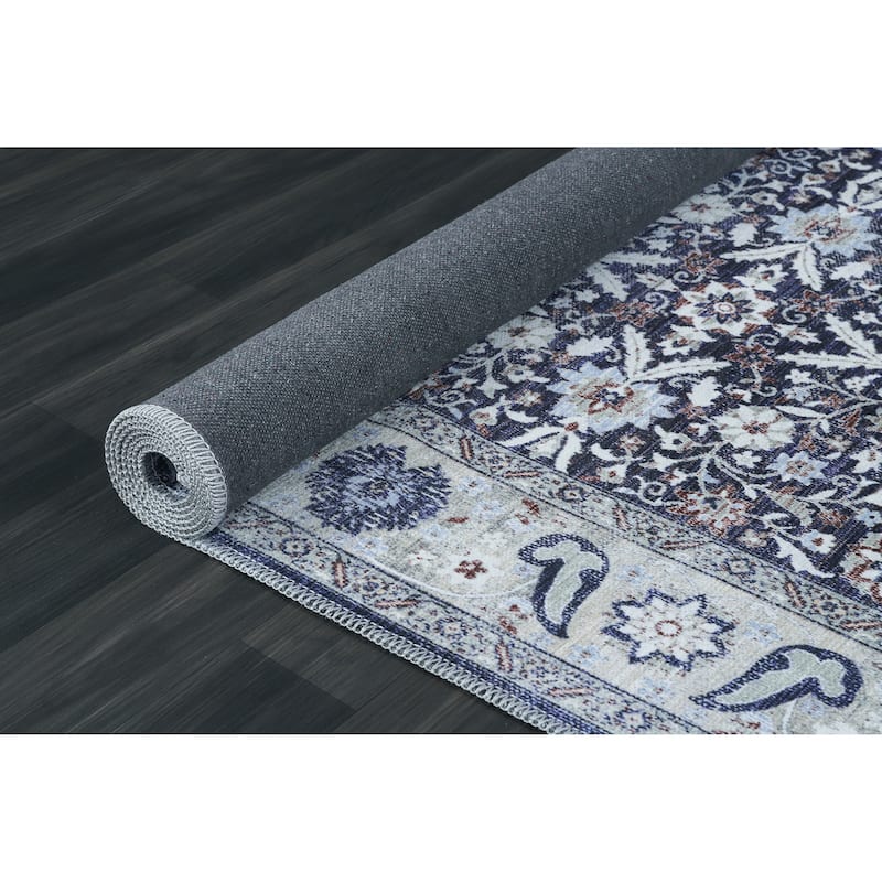 Vintage Traditional Machine Washable Non Slip Area Rugs for Living Room Bedroom Kitchen
