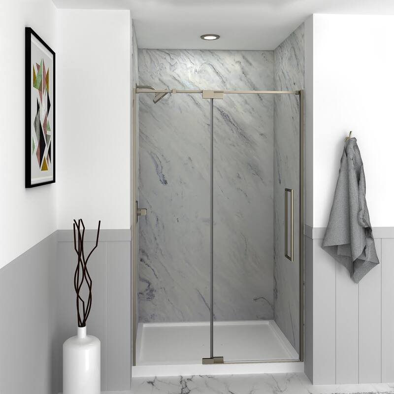 Transolid IPD487610C-T 76" High x 48" Wide Pivot Semi Frameless Shower