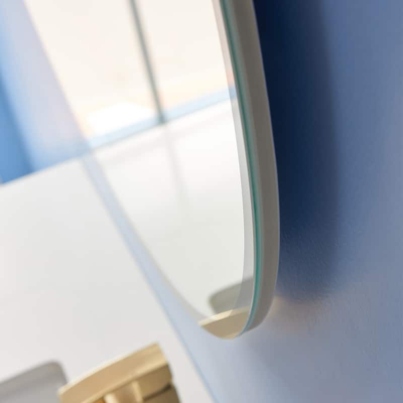 32''Modern & Contemporary Frameless Lighted Round Bathroom Mirror - Glass