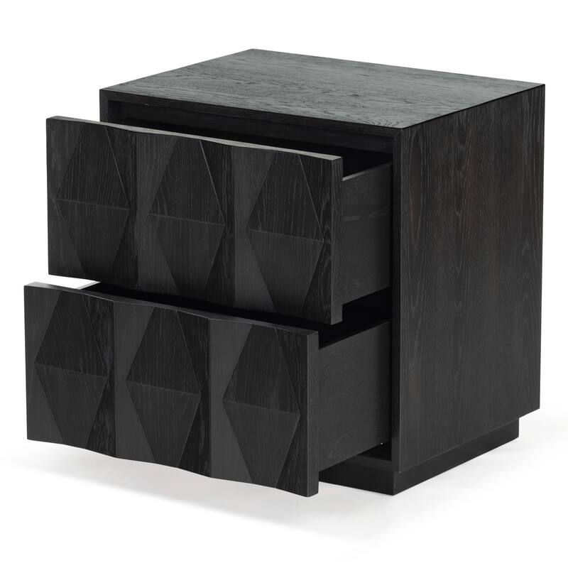SAFAVIEH Couture Riabelle Wood 2 Drawer Nightstand
