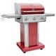 preview thumbnail 6 of 79, Kenmore 3 Burner Pedestal Grill with Foldable Side Shelves - product size:1298*613*1145mm, Red