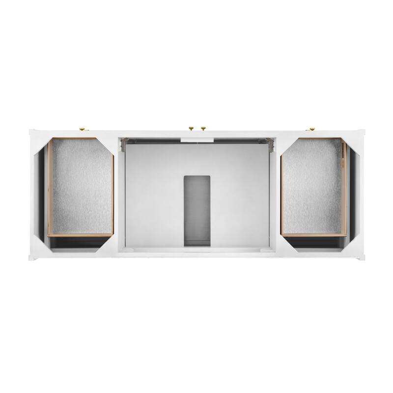 Chicago 60" Single Vanity, Glossy White, w/ FreePower Wireless Charger