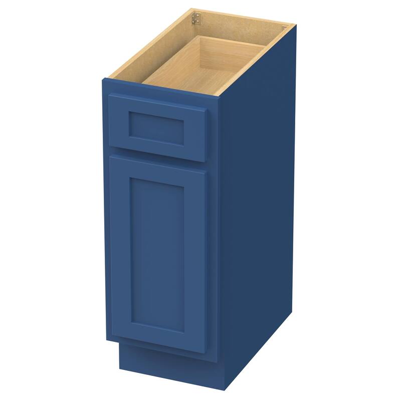 Vanity Art 12 Inch Bathroom Vanity Base Cabinet Single Right Offset Solid Wood Small Bathroom Storage Floor Cabinet