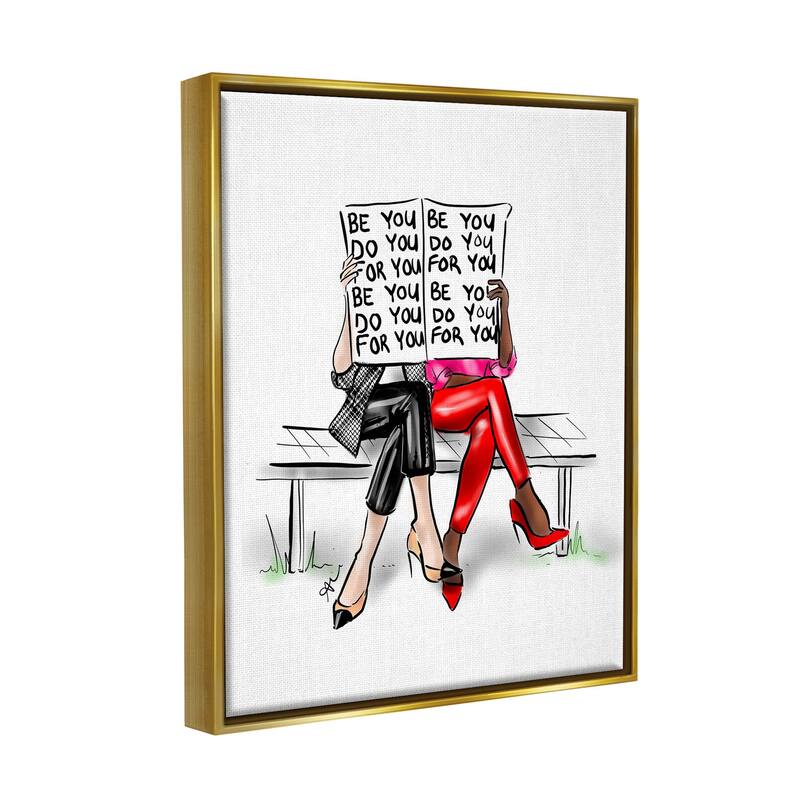 Stupell Be You Confidence Phrase Framed Floater Canvas Wall Art, Design by Alison Petrie