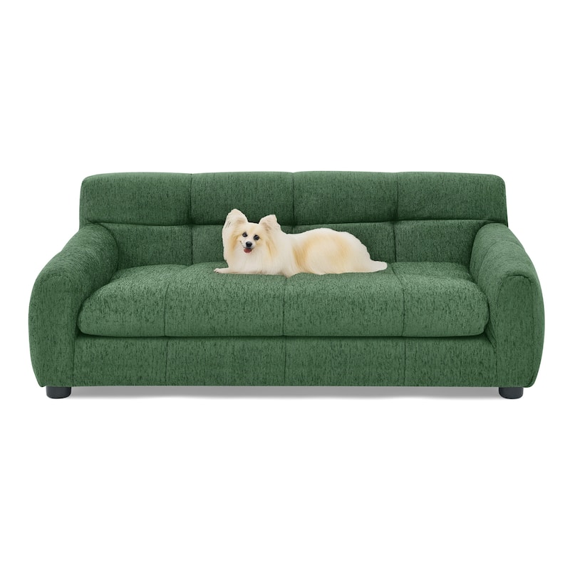Modern Pet Sofa with Backrest and Armrests Up to 70lbs