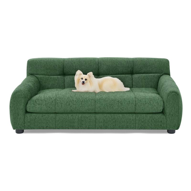 Soft and Comfortable Pet Sofa with Backrest and Armrests, Suitable for Modern Pet Sofas for Small and Medium-Sized Dogs