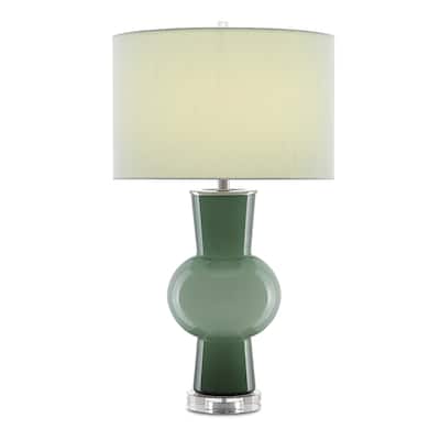 Currey & Company Duende Green Table Lamp - 30"h x 17"dia