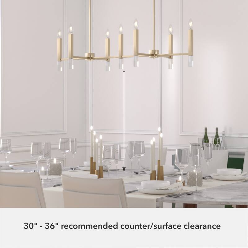 Hunter Sunjai Candle Chandelier - Entry, Kitchen Island, Dining Room, Living Room - Geometric, Glam, Contemporary