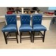Silver Orchid Flohr Tufted Polyester Velvet Counter Chairs (Set of 2) - 40.5"h x 18.5"w x 22.5"d - 40.5"h x 18.5"w x 22.5"d 2 of 3 uploaded by a customer