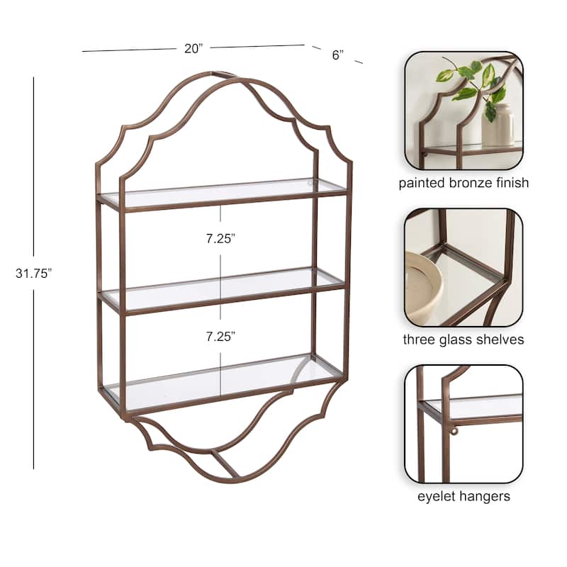 Kate and Laurel Leanna Tiered Wall Shelf