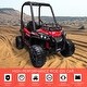 preview thumbnail 4 of 3, 12V Dual Motor UTV Ride-On - Forward/Reverse, MP3 & Remote Control - Red