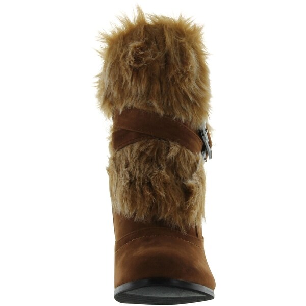 High heel boots with fur clearance
