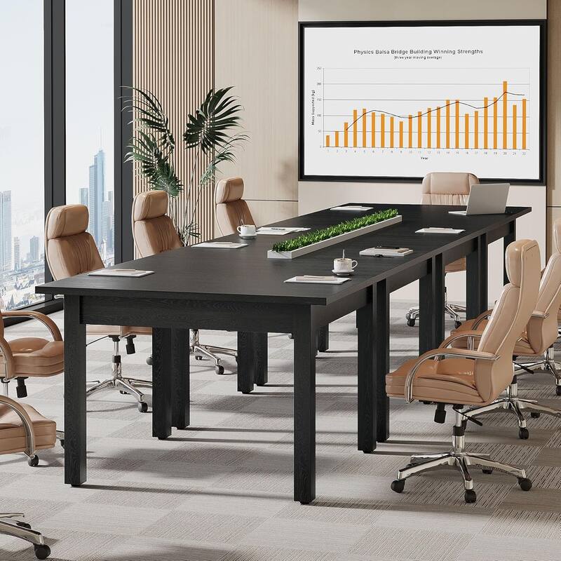 Modern Minimalist Wood 4-Person Square Conference Table/Desk for Meeting Room Seminar Room Boardroom