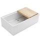 preview thumbnail 4 of 3, SinkSense Hanzo Hevea Wood 1.5″ Cutting Board - 17.25" x 12.5" x 1.5"