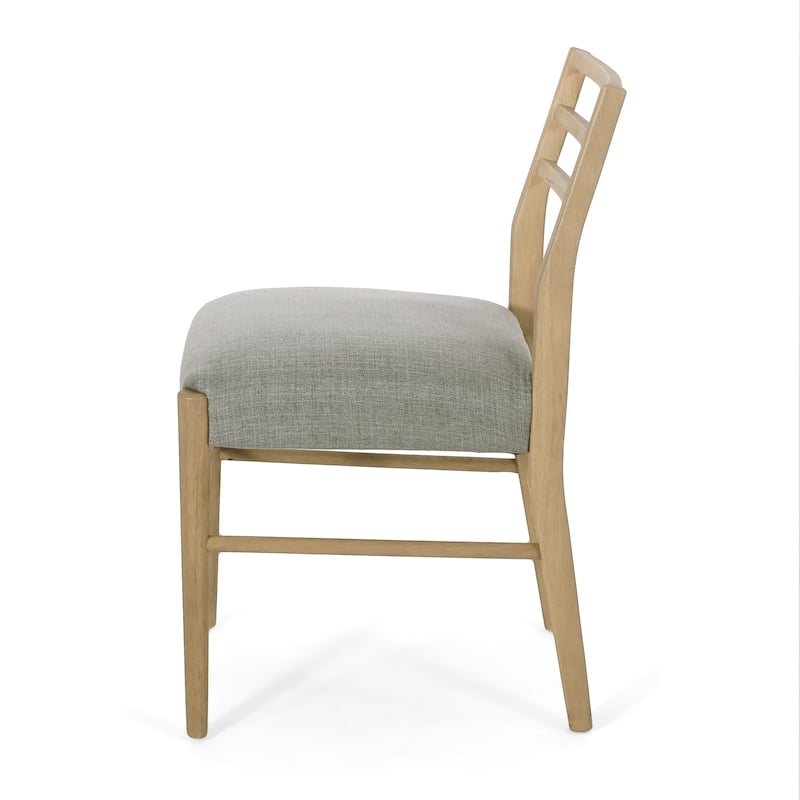 Farmhouse style dining chairs with ladder back，set of two