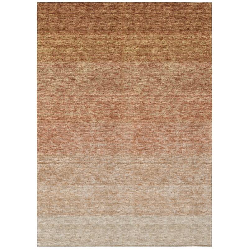 Machine Washable Indoor/ Outdoor Chantille Ombre Solid Rug