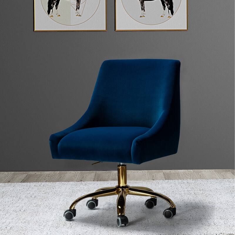 Carina Modern Upholstery Task Chair with Golden Base by HULALA HOME