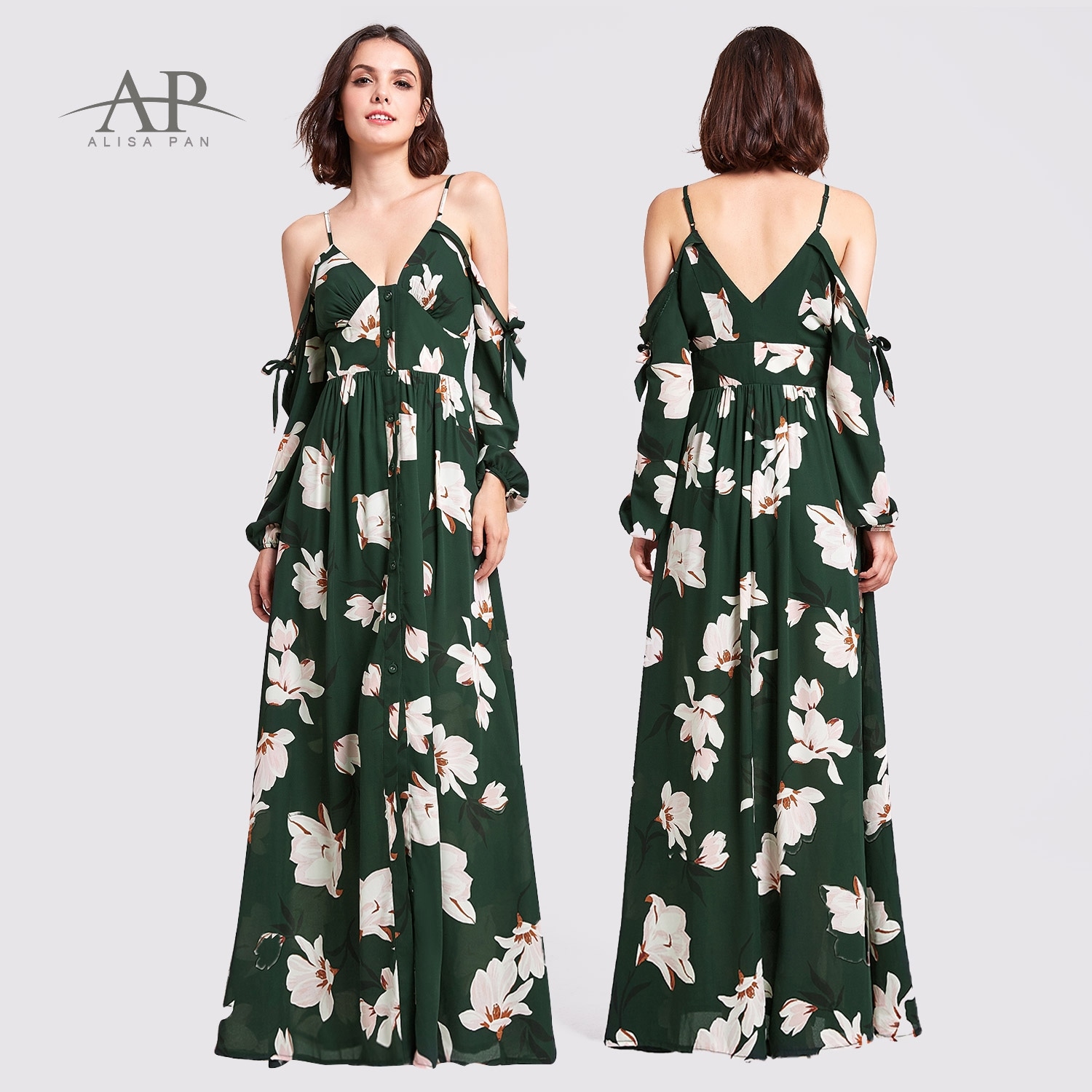 cold shoulder maternity maxi dress