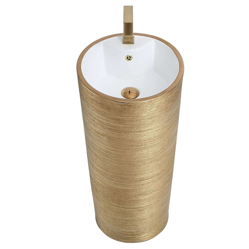 Fine Fixtures VANNES PEDESTAL 16"X16" BRUSHED GOLD
