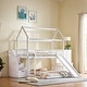 preview thumbnail 2 of 16, Twin Over Full Bunk Bed with Slide,House Bed with Slide